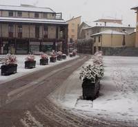 Piazza Kennedy sotto la neve